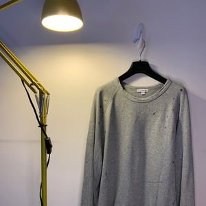 James Perse Men's Ltwt Splatter Vtg Sweatshirt - M